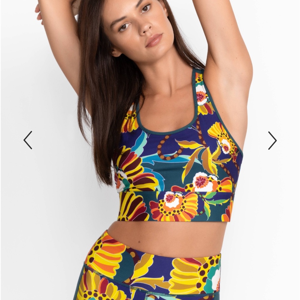Johnny Was Bee Active Kimbra Mesh Back Longline Bra